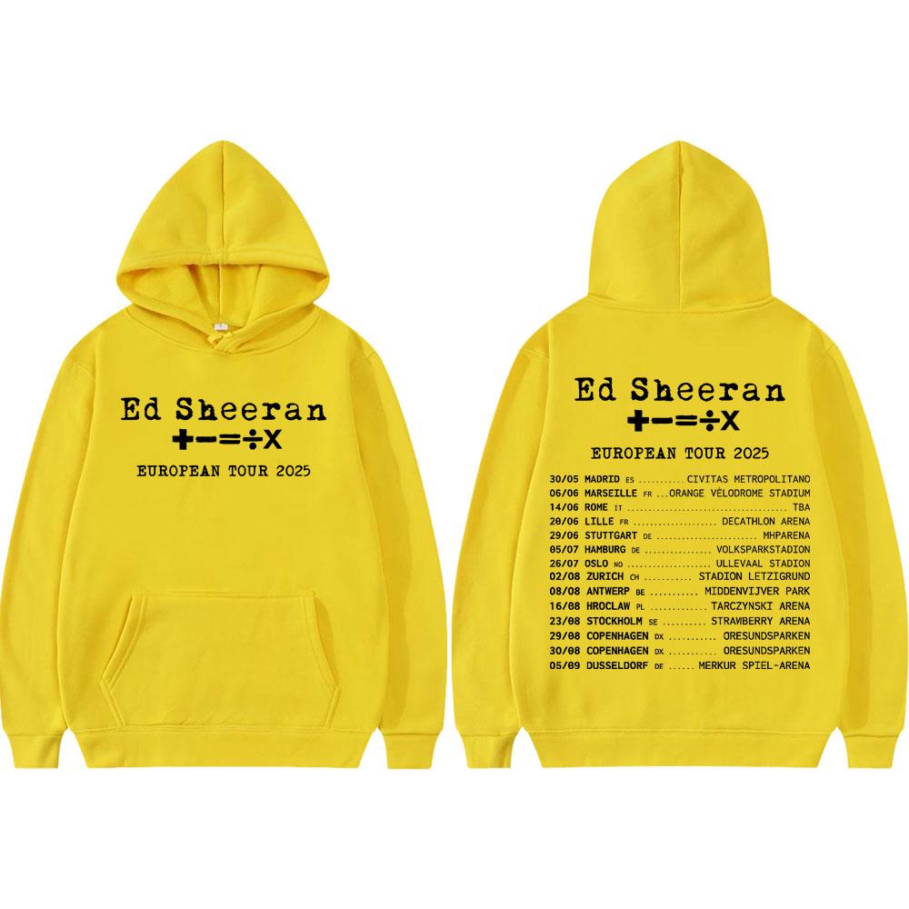 

Худи с принтом тура Ed Sheeran Mathematics для мужчин и женщин, модные пуловеры из высококачественного флиса с длинными рукавами 3XL