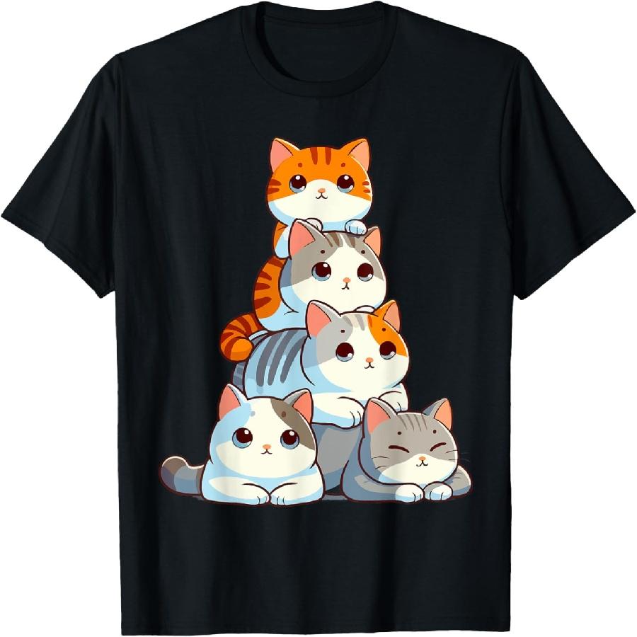 Unisex T-shirt Pile Of Kitty Cats Funny Cute Cat Lover T-Shirt