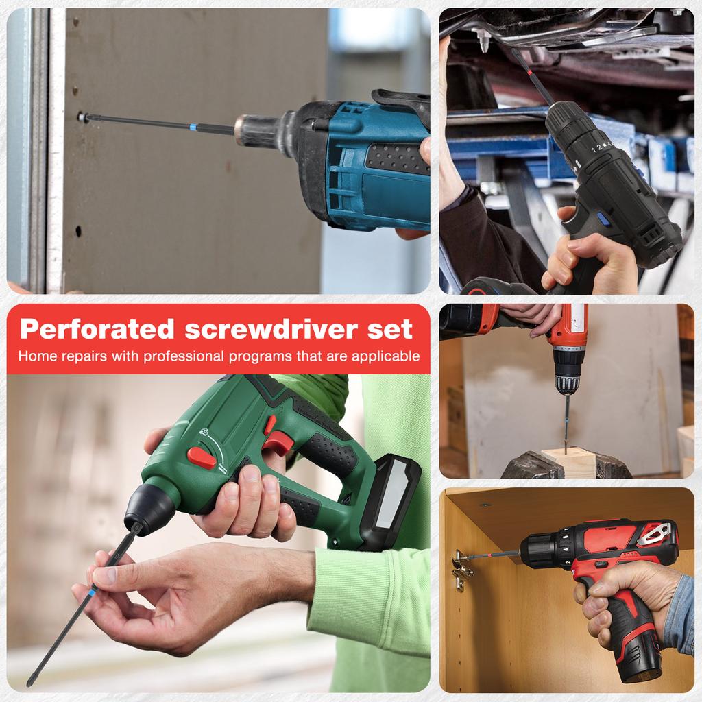 10PCS S2 Steel Magnetic Screwdriver Drill Bit Set Strong Adhesion Magnetic Electric Screwdriver Set Efficient Torque for Metal