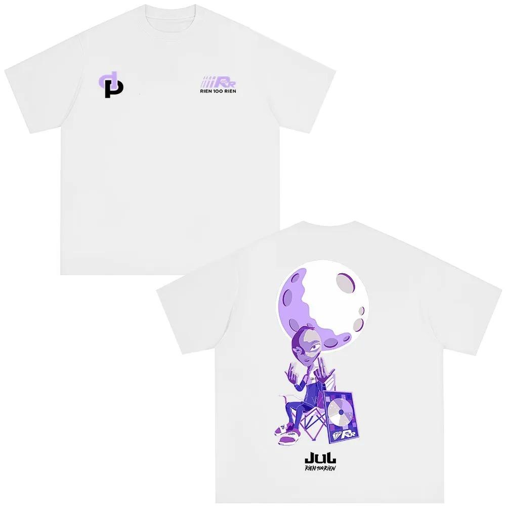Francie Rapper Jul Rien 100 Rien Album Merch Tričko Pánské Dámské Oblečení Móda Hip Hopové Tričko Ležérní Bavlna Krátký Rukáv