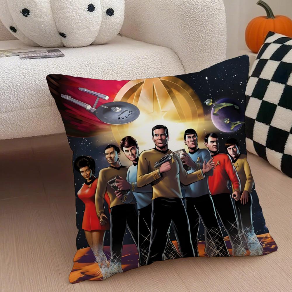Science Fiction Movie S-Star Trek Cushion Cover Linen Pillow Case Soft Breathable Protective Couch Room Decoration