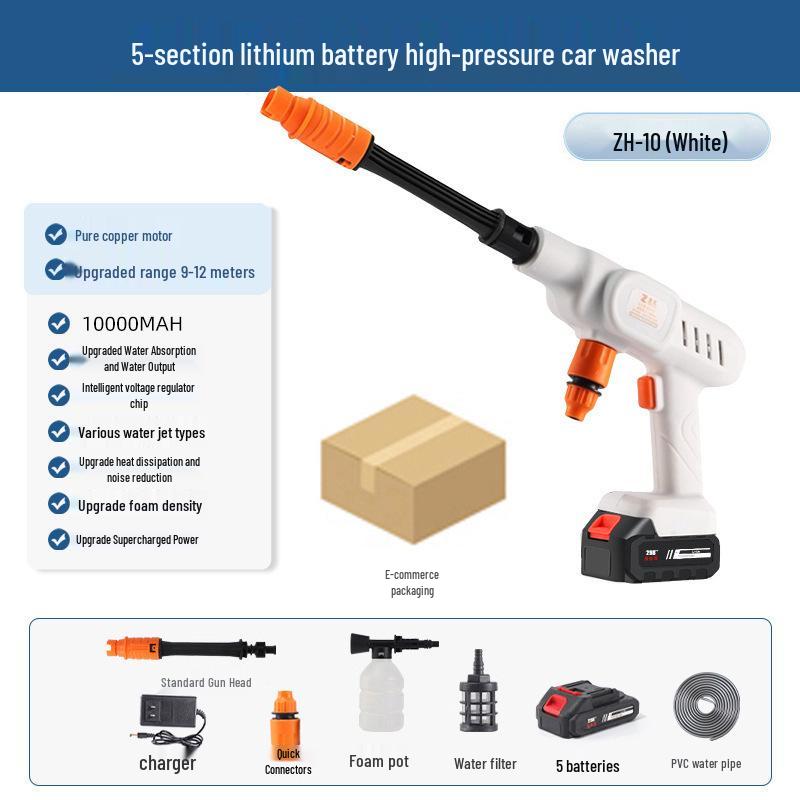 Wireless High-Pressure Lithium Battery Car Wash Water Sprayer