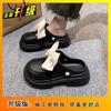 Non-slip retro cool slippers 2025 summer wear new fashionable and versatile high-end thick-soled bag head hole shoes women