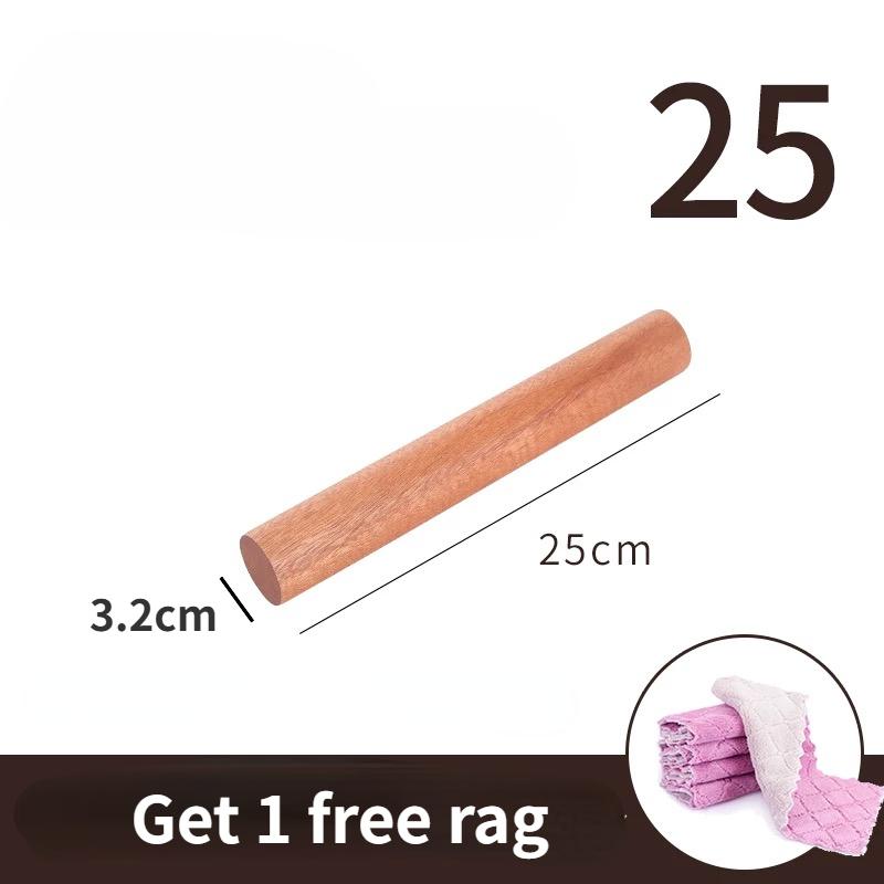 Скалка из цельного дерева, специальная удлиненная бытовая скалка, большая скалка для лапши, стержень для скалки, палка Get 1 free rag