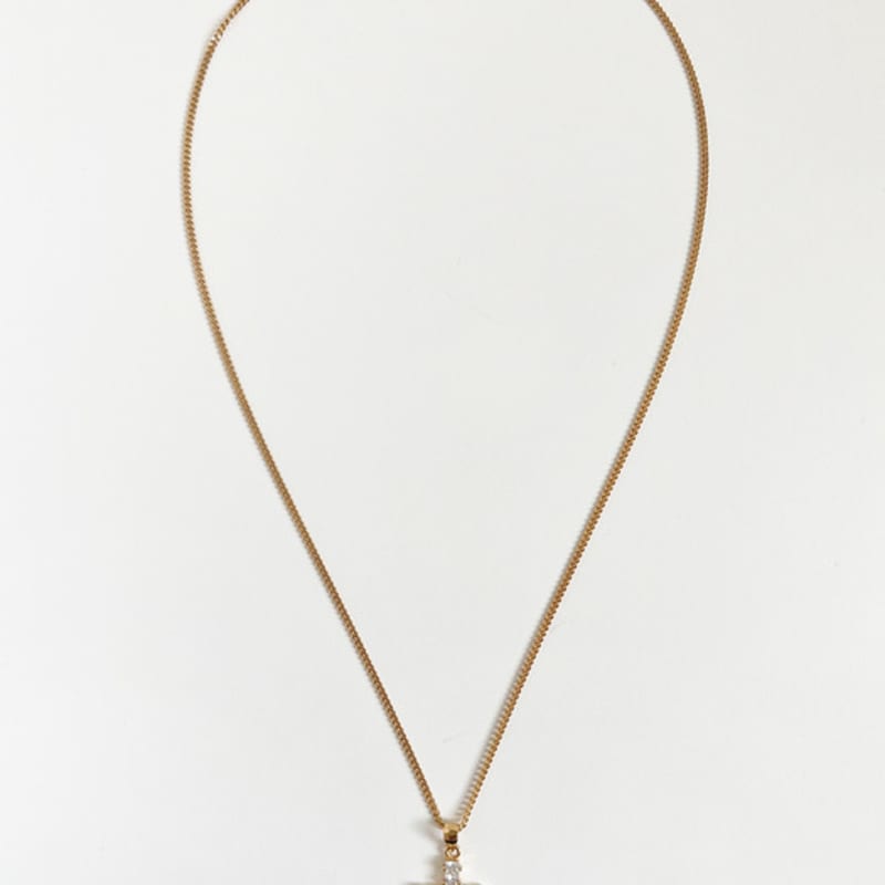 August Harmony 92.5% Crystal Cross Necklace / 2color