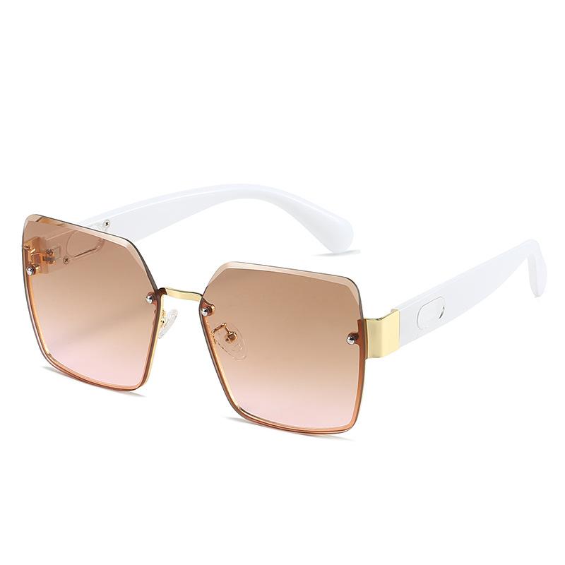 

Квадратные солнцезащитные очки, безободковые очки того же стиля, цветные солнцезащитные очки УФ400. Regular