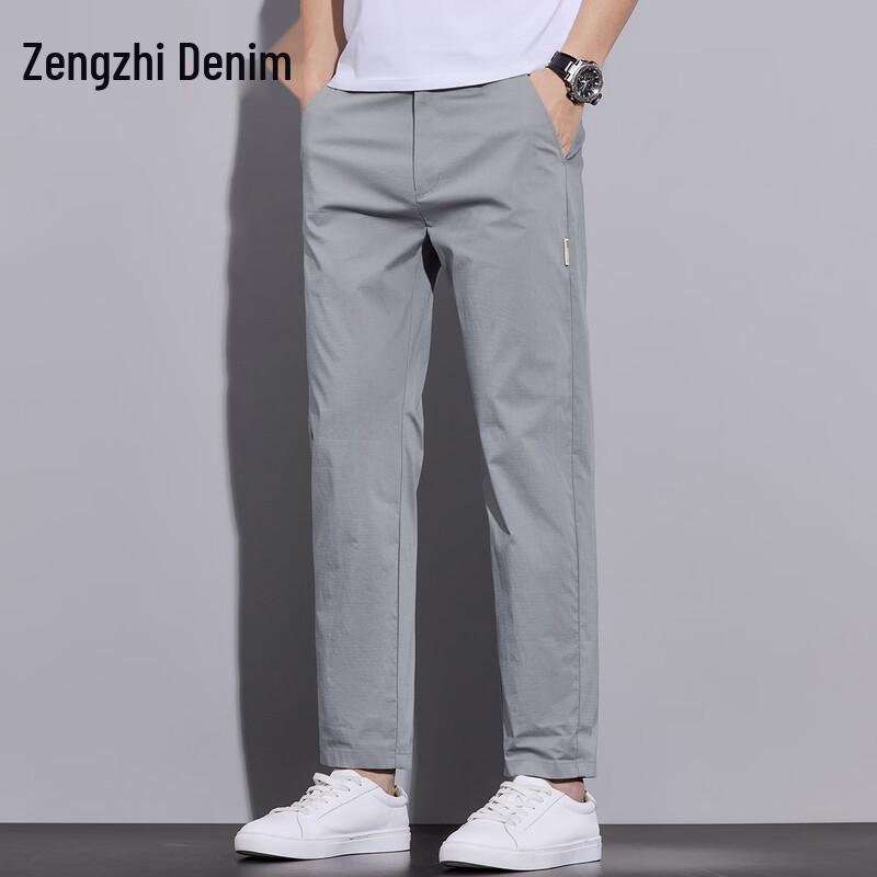 Zengzhi Men s Loose Fit Straight Leg Lightweight Casual Pants 31