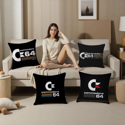 CCommodore Logo Cushion Cover Car Throw Pillow Case For Sofa Car Christmas Gift Xcm Xcm