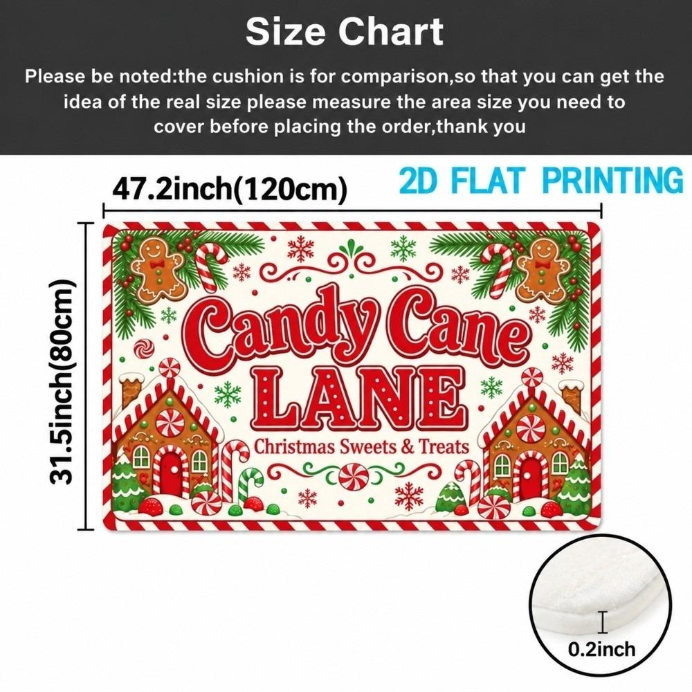 Anti Slip Christmas Printed Door Pads 2D Flat Printing Entrance Welcome Mat  Outdoor Decor