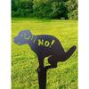 Puppy Iron Art Garden Stake, Outdoor Solid Color Lawn Ornament, Easy Install