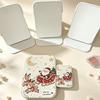 Portable Christmas Carriage Vanity Mirror with Santa Claus Design
