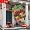2D Flat, 2D Flat Welcome To Autumn Farm Animal Red Tractor Garden Flag_2-28x40 Inch Outdoor Garden Flag Double-sided Home Decoration Courtyard Decorat