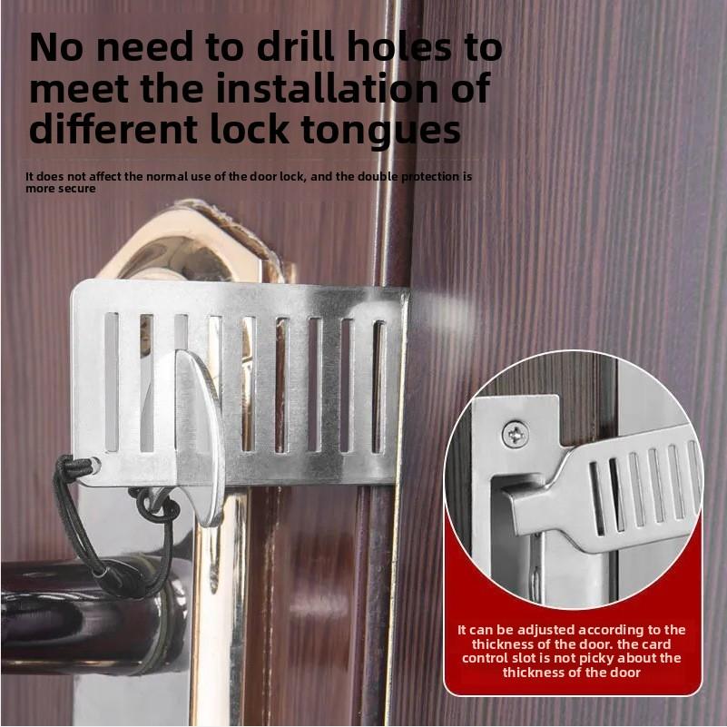 Hidden Thickened Door Blocker Door Top Safety Door Lock Anti-theft Door Lock Home Hotel Door Blocking Safety Door Stop Artifact