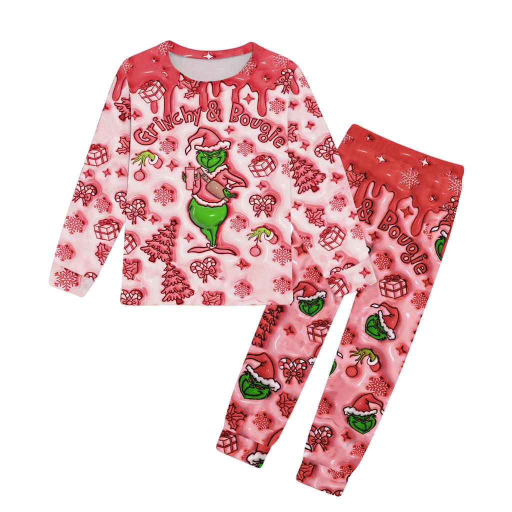 Girls Pants Set Kids Tee Shirt 2PCS Long Sleeve Cartoon Clothing Outfit