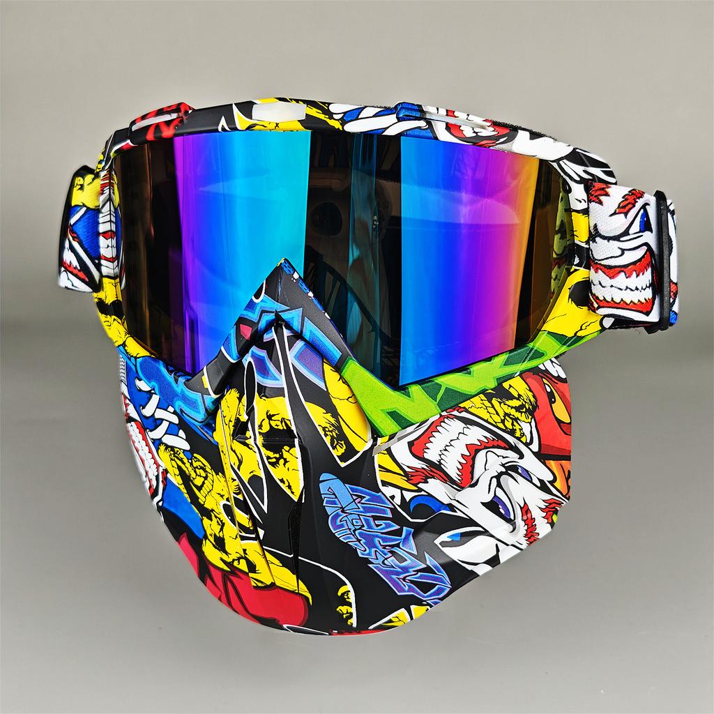 Moto Snow Goggles Mask UV400 Outdoor Riding Men's Windproof Sand Goggles Helmet Mask Mask