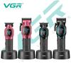 V-886 S2 Conjunto de Aparador de Cabelo de Ponta Lâmina de Liga Aparador de Cabelo Corpo de Metal Cabeça de Óleo Escultura Puxar Tesoura com Display Digital LED Barbeador Doméstico