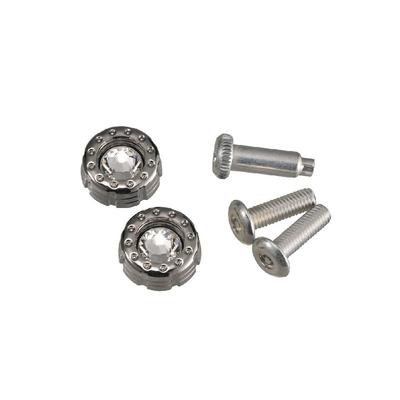 LS417 Car License Plate Security Bolt & Cap Crystal Plating