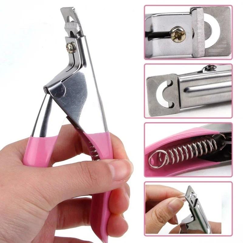 1PC Nail Art Clipper Special Type U Word Acrylic Gel French False Nail Tips Cutter Clipper Edge Cutters Manicure Stainless Steel