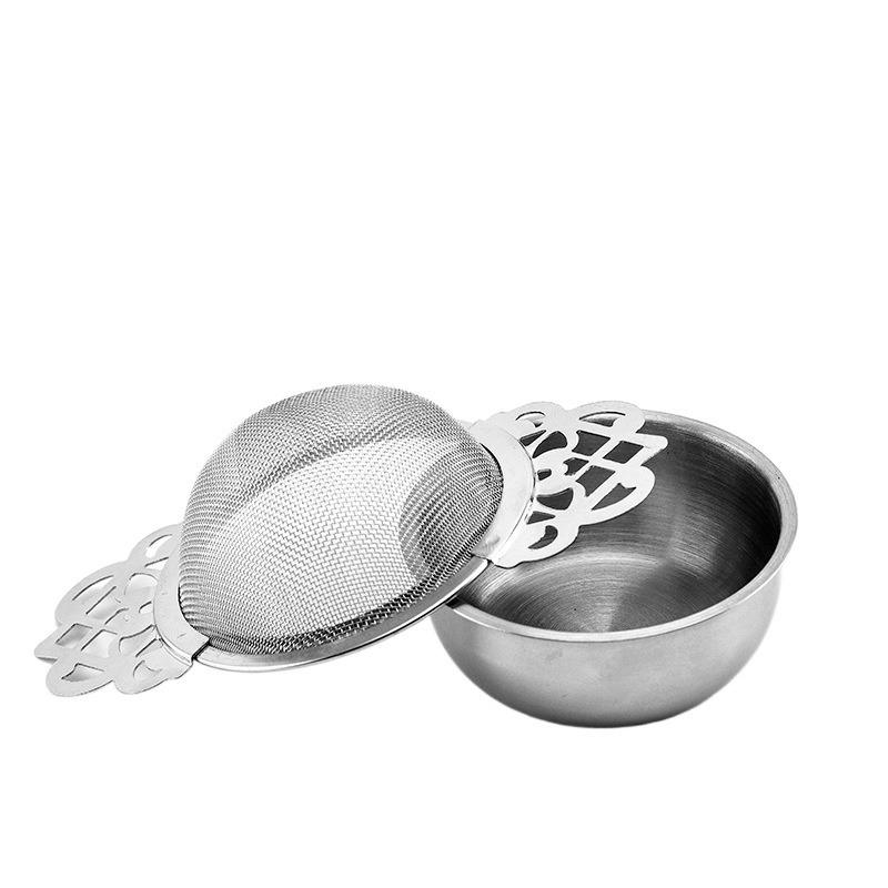 

1Pc Stainless Steel Tea Filter Lace Mesh Tea Infuser Strainer Kitchen Accessories срібний