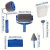 6PCS Professional Paint Roller Set Wall Painting Tools with Extension Pole Perfect Edge Household Brush