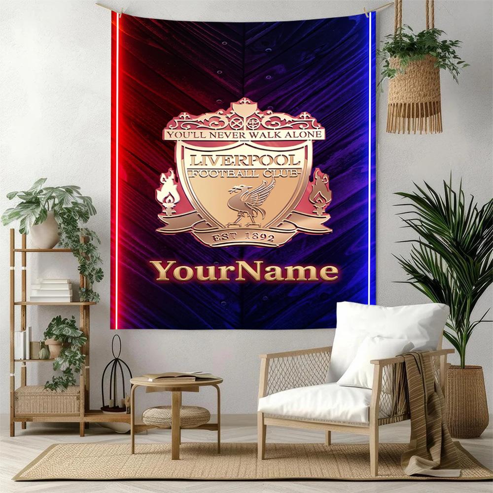 Liverpool Custom Your Name Wall Decor Tapestry Art For Pet Memorial Birthdaywedding Party Backdrop Family Gift