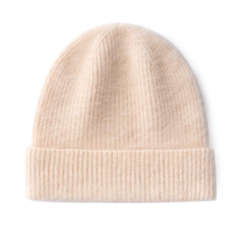 Cashmere brushed hat autumn and winter men's and women's knitted hats thermal bag head knitted hats new thermal hats