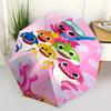 B-Baby Shark Print Automatic Umbrella, 8 Rib Iron Frame, Plastic Handle, Suitable for Outdoor Travel &Daily , Ideal Gift