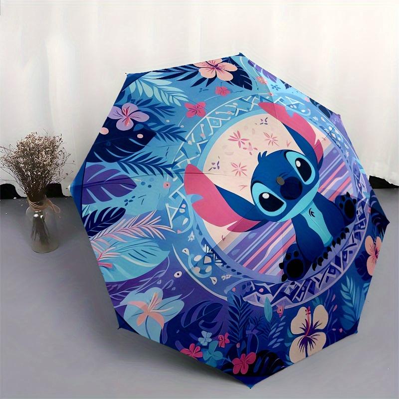 1pc Tropical Stitch Paradise Umbrella with Plastic Handle,Suitable for All Seasons Home Travel Outdoor UmbrellaM914
