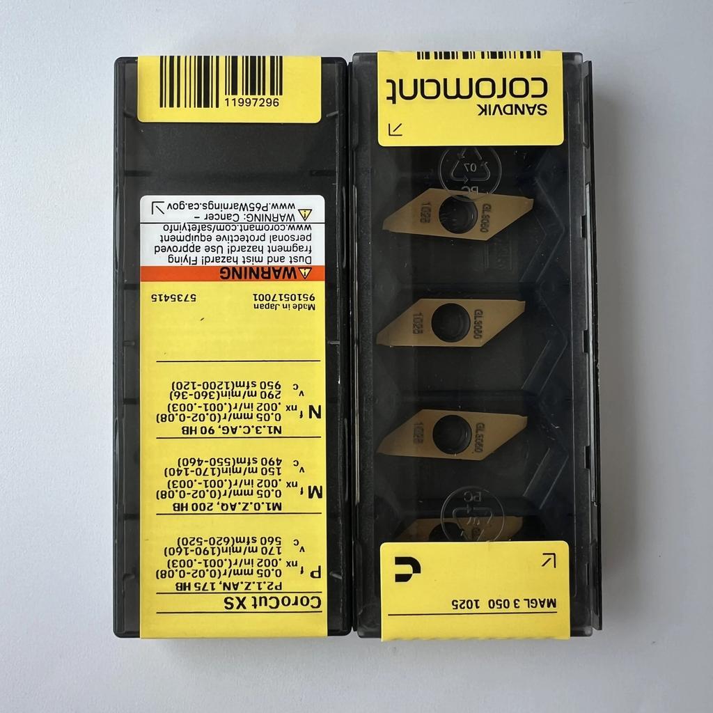 SANDVIK / MAGL3050 1025 / Industrial indexable Carbide Inserts 10 Pcs