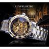 WINNER Transparent Mode Leuchtende Getriebe Bewegung Royal Design Männer Top Marke Luxus Männliche Mechanische Skeleton Armbanduhr
