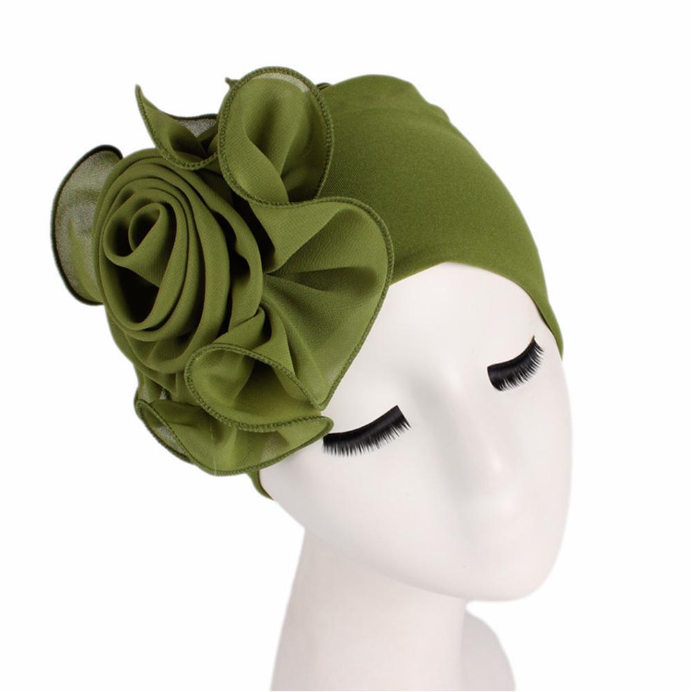 Damen Elegant Seite Groß Blume Hohe Elastizität Mode Kappe