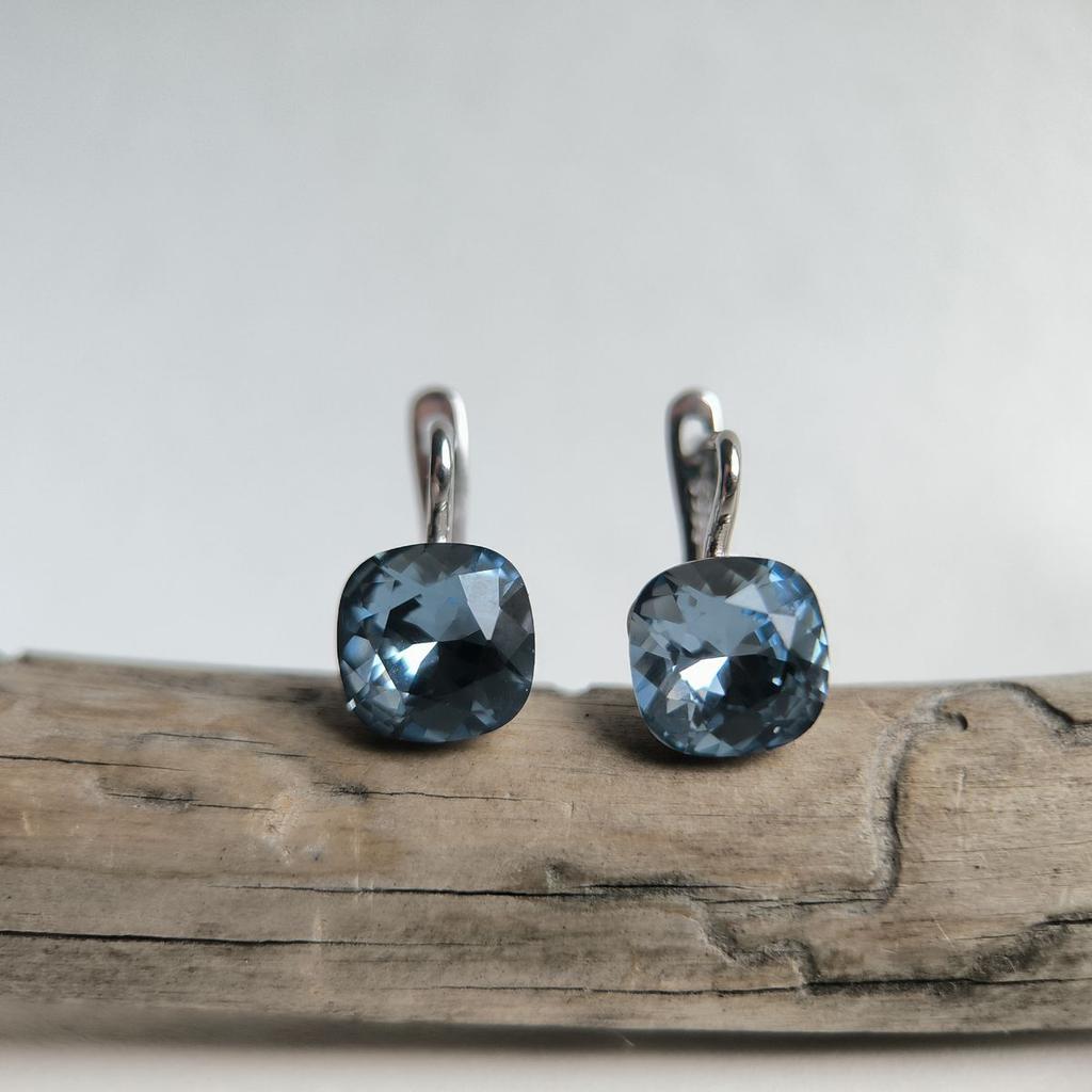 Серебряные серьги с фианитами (2146155)