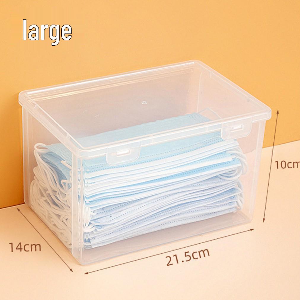 Obdélníkový průhledný PP plastový úložný box na sluchátka a psací potřeby