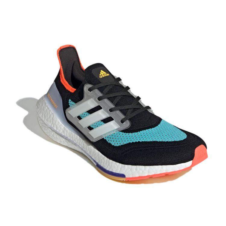 Adidas UltraBoost 21 Black Pulse Aqua Men Sneakers Core-Black Cloud-White S23867