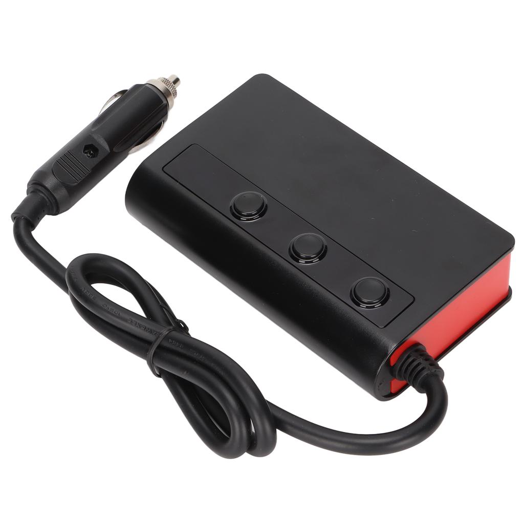 TR24 3 Socket Cigarette Lighter 180W Fast Charging USB Car Cigarette Lighter Splitter for Mobile Devices
