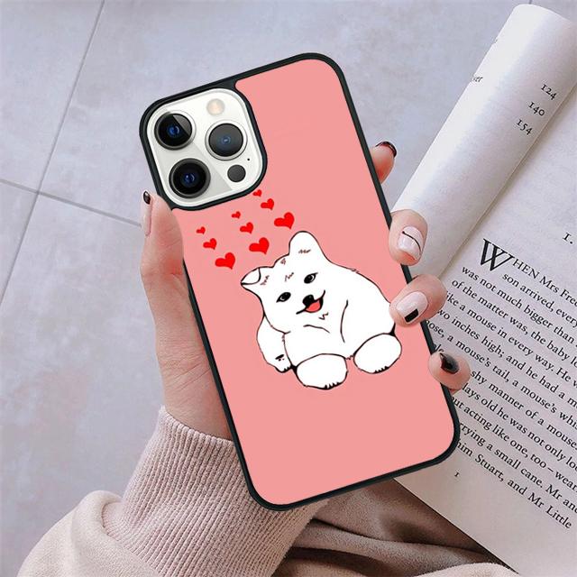 Husa de telefon Samoyed Puppy pentru iPhone 5 6 7 8 Plus X XR XS SE2020 Apple 11 12 13 mini Pro Max Galaxy S10 S20 S21