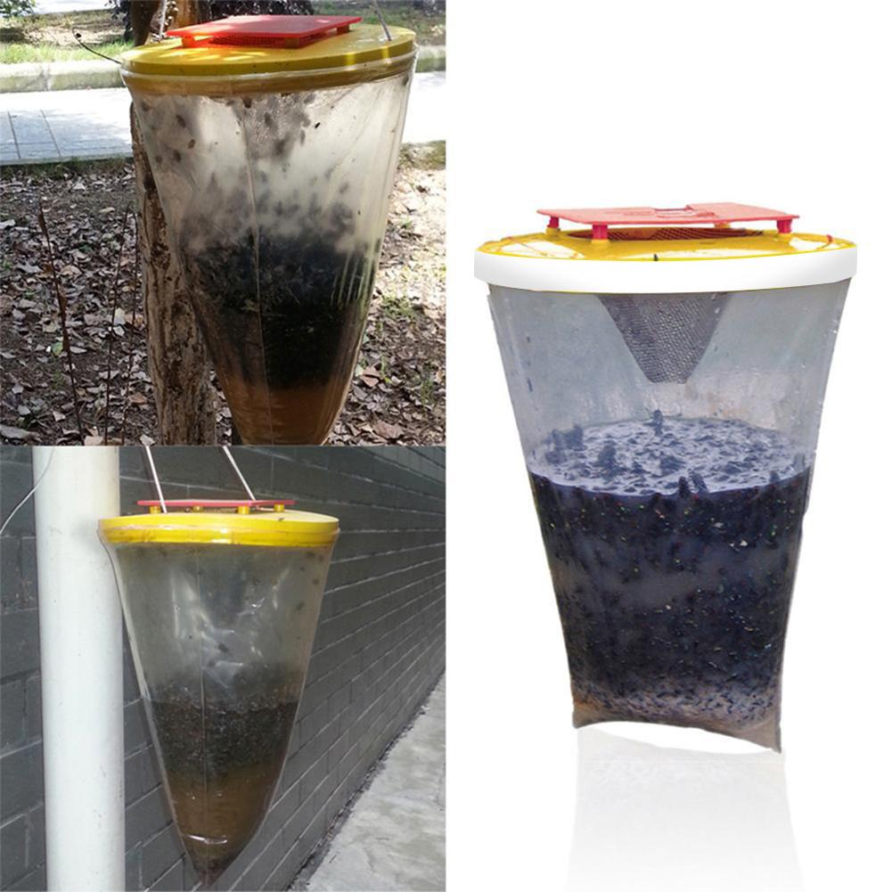 Reusable Fly Traps Fly Bait Bags Catchers Outdoor Firm Reliable Flytraps for Pastures Orchards Barns Farms Gardens Stables