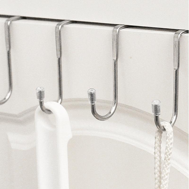 4Pcs Multipurpose Hooks with S Shape Durable No Trace Over Door Hooks for Cabinet Door Ideal for Home and Office Use