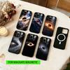 Cosmic Black Hole Phone Case For iPhone17,16,15,14,13,12,11 Plus,Pro Magnetic For Magsafe Wireless Charging