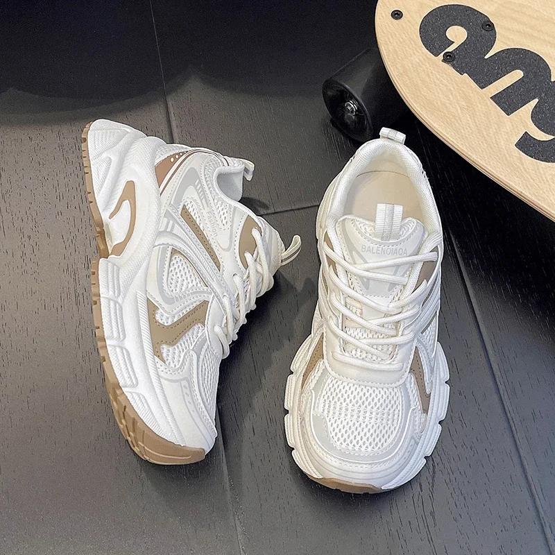 Spring Women's Sneakers Luxury Designer Fashion Casual Sneakers White Breathable Shoes for Women Low Top Vulcanized Shoes