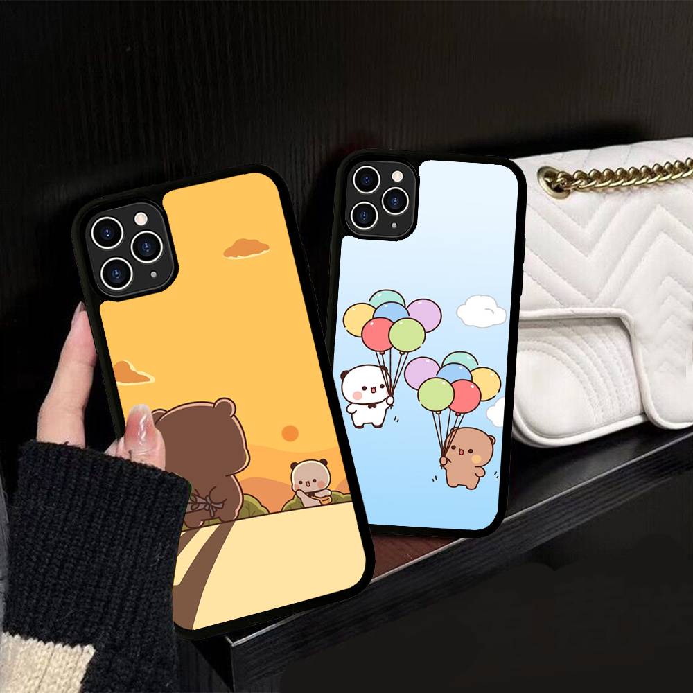 Cute Bubu Dudu Cartoon Phone Case For Iphone 11 12 13 14 15 Pro Max 17 16 Plus Hard PC+TPU Back Cover