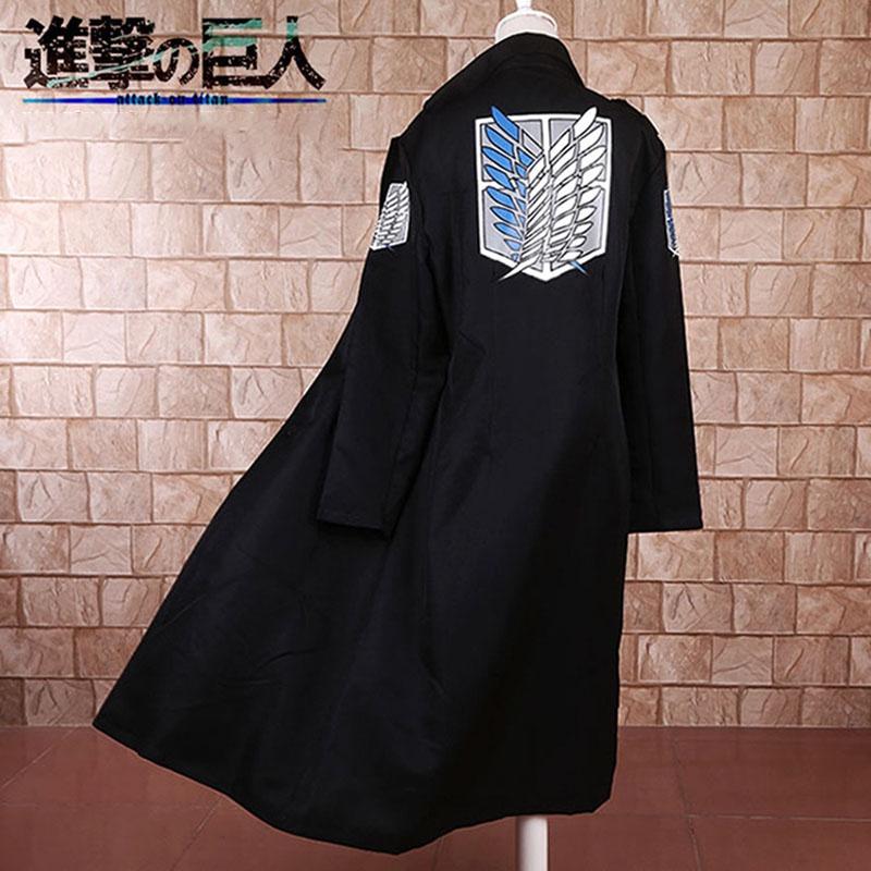 

Титан Атакует Крылья Свободы Черный Плащ Пальто Косплей Костюм Маскарадный Костюм XXL