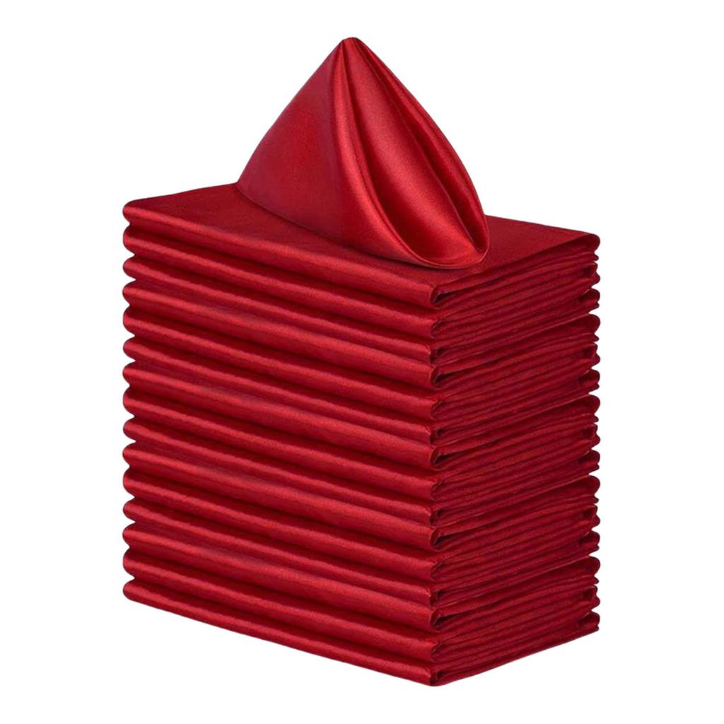 10Pcs Satin Napkins Square Soft Table Dinner Napkin for Wedding Party Kitchen Restaurant Napkin