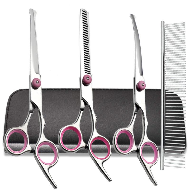 Teddy Dog 6-Inch Stainless Steel Grooming Scissors Set