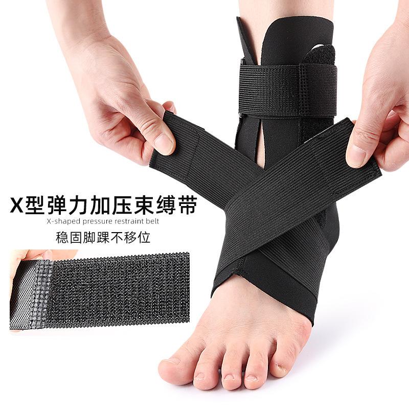 New Breathable Polyester Ankle Support Brace with Pressure Straps for Comfortable Protection