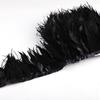Feather New 50CM White Natural Goose Feather Ostrich Feather Ribbon Mix Ribbon Feathers Trim Fringe Clothing Sewing Decoration