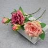 Artificial Flowers Big Silk Pink Roses New Beautiful Branch Vases Decoration Home Wedding Retro Spring Fake Plants Festival Prop