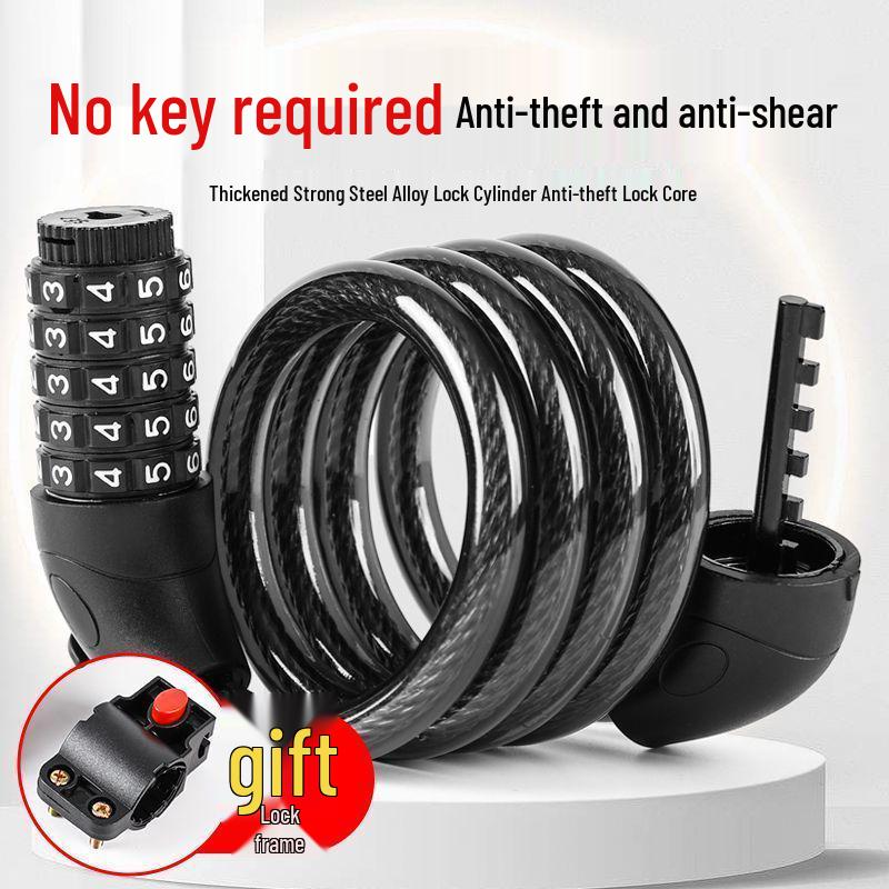 Anti-theft Combination Bike Lock: Portable Steel Cable for Mountain and Electric Bikes