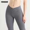 High-Waist Seamless Crossover Tummy Control Yoga Pants - Quick-Dry, Skin-Friendly, High Elasticity Fitness Wear
