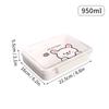 WORTHBUY Leak Proof Lunch Box Portable Food Container Microwavable Detachable Compartment Bento Box Plastic Transparent Food Box